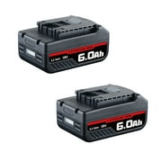 DASNITE 2Pack Li-ion BAT609 6000mAh Replacement for Original 18V Battery BAT618 BAT622 BAT609G BAT618G BAT619 BAT619G BAT610G Suit for 18Volt Cordless Power Tool  non-original