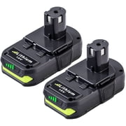DASNITE P102 18V 3.6Ah Lithium-ion Power Tool Battery, P103 P104for Ryobi 2 Pack