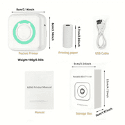 DASNITE Sprocket Portable 2x3 Instant Photo Printer, Mini, Bundle, with Photo Printer, Off-White, New, 1 Count, 1 Pack