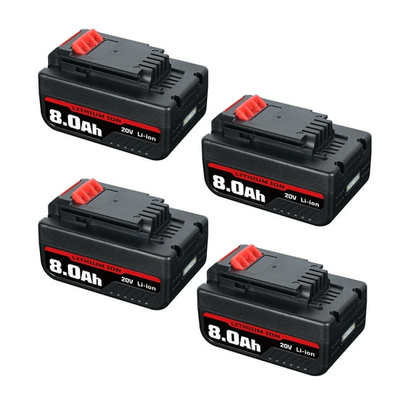 DASNITE Upgraded 4 Packs PCC685L 8.0Ah 20V Replacement for Porter Cable 20V Battery Compatible with Porter Cable 20V Max Batteries PCC680L PCC682L PCCK602L2 PCC600 PCC640 Cordless Power Tools Battery