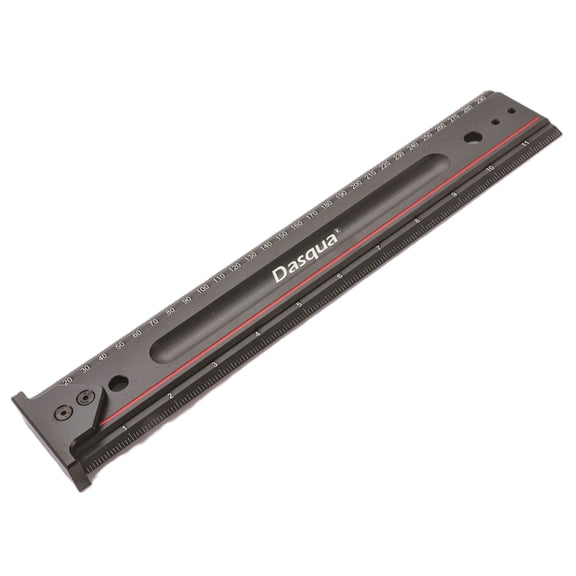 DASQUA 12" INCH/MM MEASURING RULE WITH HOOK STOP (1804-6991)