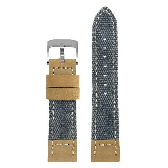 DASSARI Canvas & Leather Watch Strap