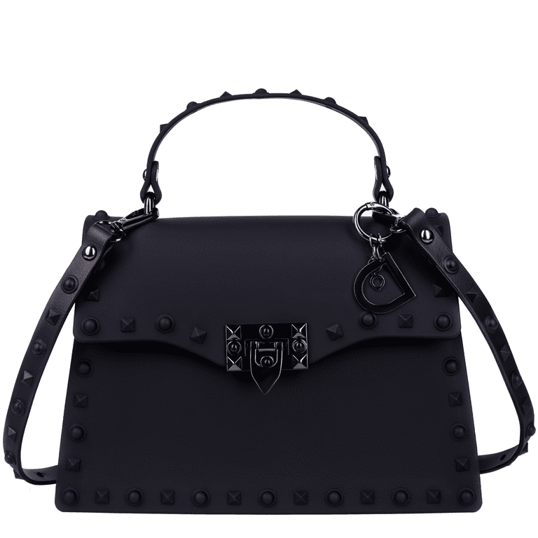 $130 Neiman Marcus Women's Black Star Studded Tassel Crossbody Purse  Bag