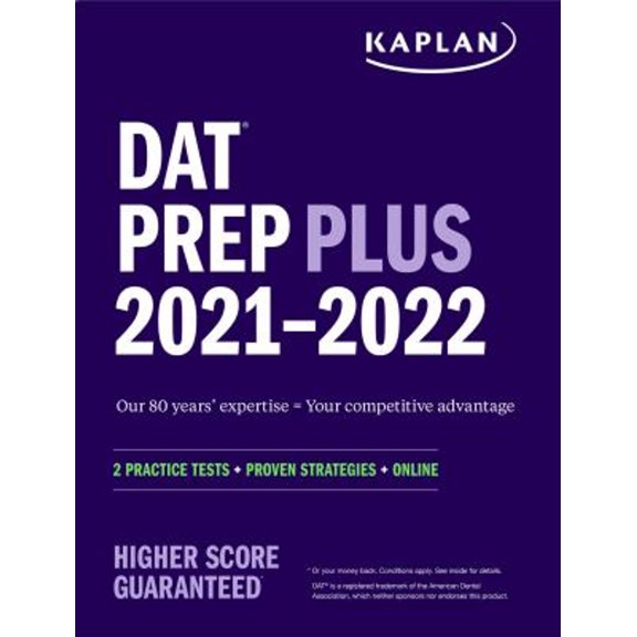 Pre-Owned Kaplan Test Prep: DAT Prep Plus 2021-2022 : 2 Practice Tests Online + Proven Strategies (Paperback)