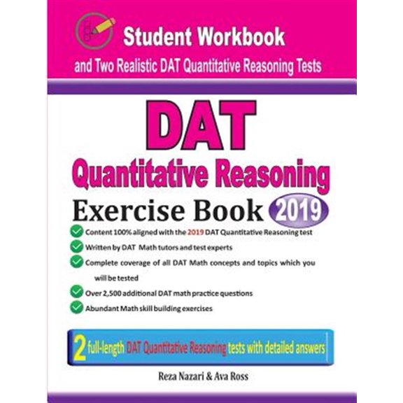 Pre-Owned DAT Quantitative Reasoning Exercise Book: Student Workbook and Two Realistic DAT Quantitative Reasoning Tests, (Paperback)
