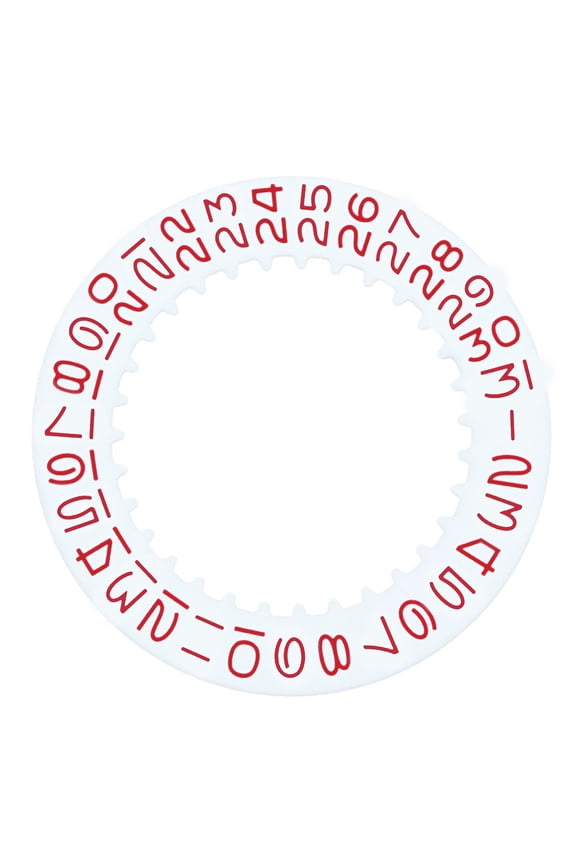 DATE DISC FOR 40MM ROLEX SUBMARINER, GMT MOVEMENT # 1530-1570 WHITE RED NUMBER