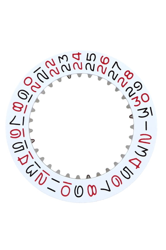 DATE DISC FOR ROLEX GMT WATCH ROULETTE 1030 1035 1036 1065 6534 WHITE/ RED/BLACK
