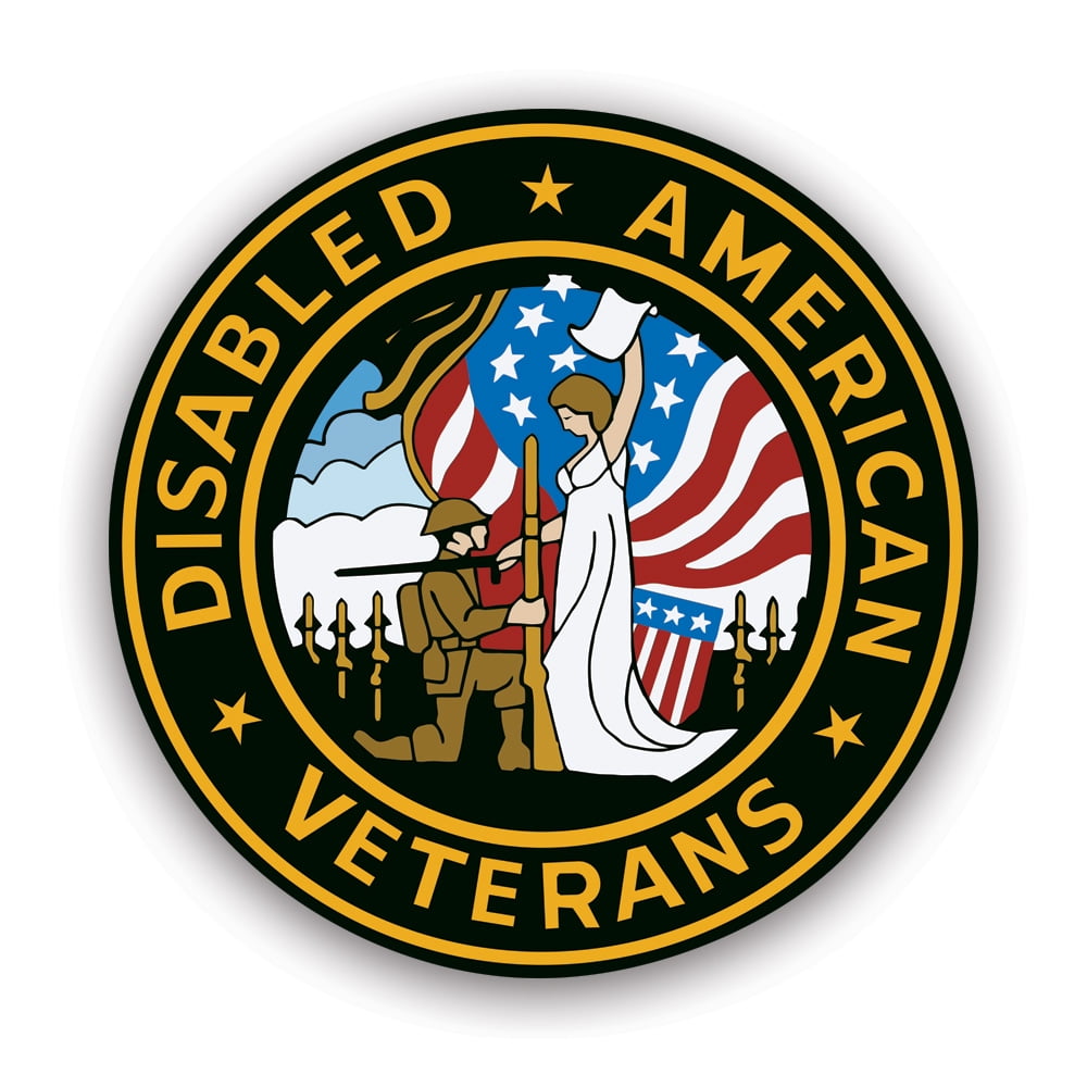 DAV American Disabled Veterans Seal Sticker Decal Self Adhesive Vinyl