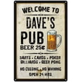 thumbnail image 1 of DAVE'S Pub Sign Vintage Man Cave Bar Wall Decor Gift 8x12 Metal 208120028274, 1 of 1