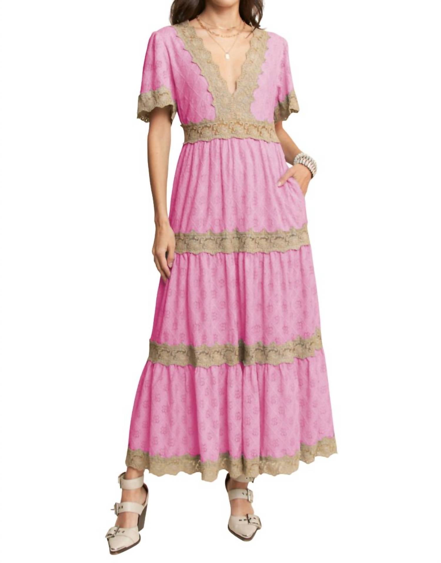 Davi & Dani Smocked Sleeveless Maxi Cami Dress main image 1