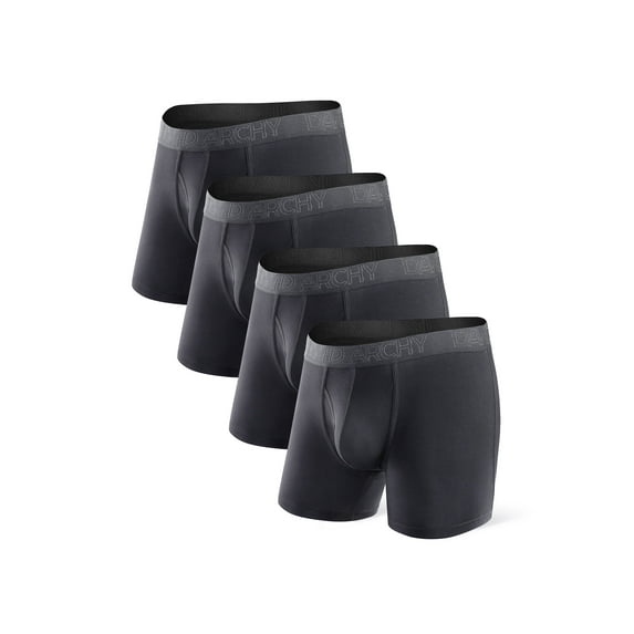 DAVID ARCHY Adult Men's Underwear Breathable Bamboo Rayon Trunks 4 Pack Multi Colors,Sizes S-2XL