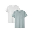 thumbnail image 1 of DAVID ARCHY Men's Crew Neck T-Shirt Comfy Soft Cotton Undershirts 2 Pack, 1 of 5