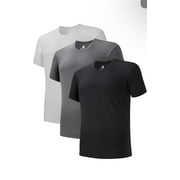DAVID ARCHY Men's Undershirts Micro Modal Ultra Soft T-Shirts Stretch Moisture-Wicking Crewneck/V-Neck Tees for Men, 3-Pack