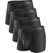 DAVID ARCHY Mens Underwear Boxer Briefs Breathable Soft Moisture-Wicking with Fly Underwear for Men 4 pack