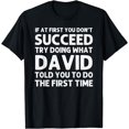 thumbnail image 1 of DAVID Gift Name Personalized Birthday Funny Christmas Joke T-Shirt, 1 of 3