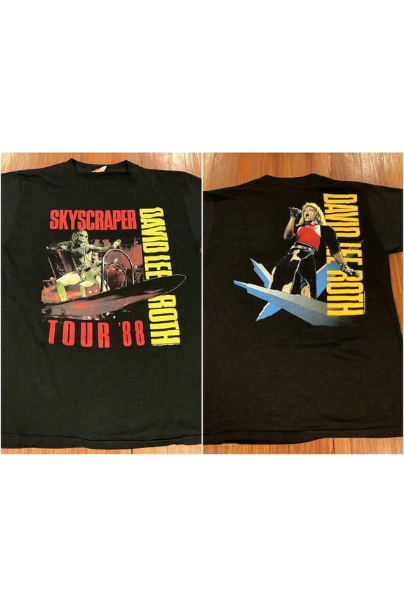 DAVID LEE ROSS ROTH T-SHIRT VINTAGE PRINT T SHIRT