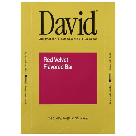 David Gold High Protein Bars, Red Velvet, 28g Protein - 12ct