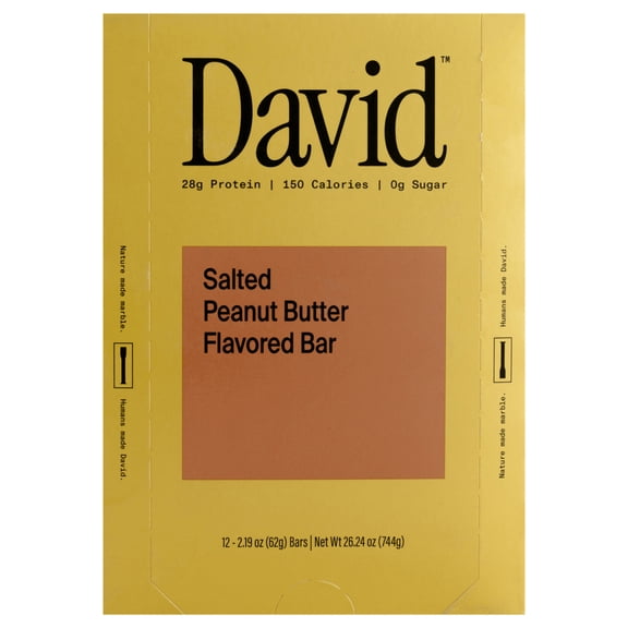 David Salted Peanut Butter Flavored Bar 12 - 2.19 oz Bars