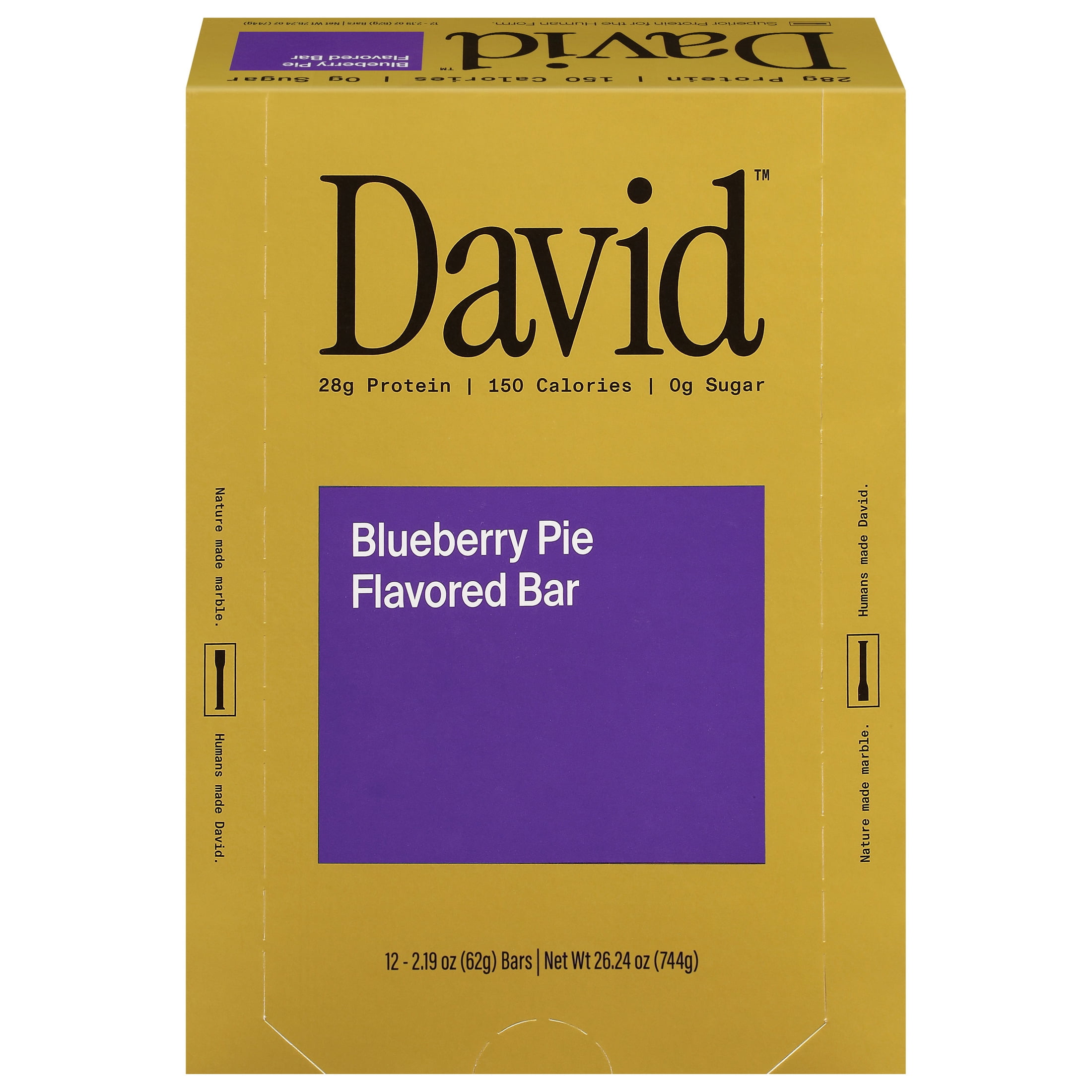David Blueberry Pie Flavored Bar 12 - 2.19 oz Bars
