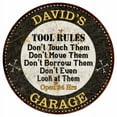 thumbnail image 1 of DAVID'S Garage Rules 14" Round Metal Sign Garage Bar Wall Decor 100140013150, 1 of 1