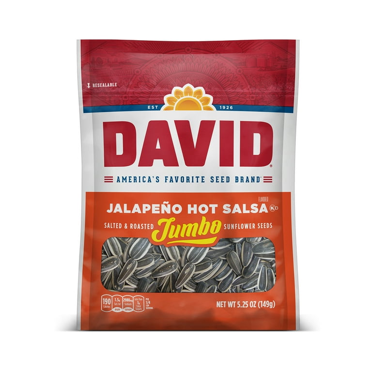 DAVID Seeds Keto Friendly Eat Flavor Jumbo Sunflower Seeds