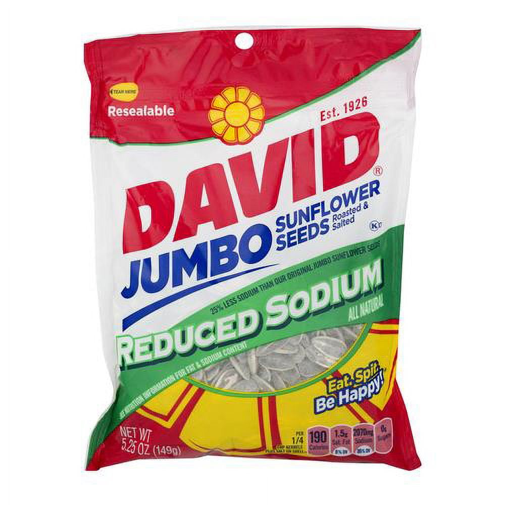 DAVID Sunflower Seeds Jumbo (Pack of 6)