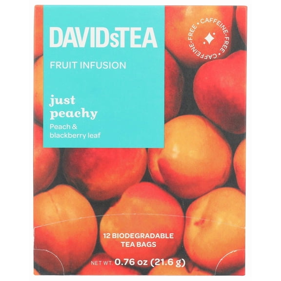 DAVIDsTEA Just Peachy Tea 12 Bags Pack of 6