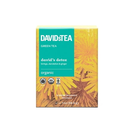 DAVIDsTEA Organic David's Detox, Green Tea - 12 Tea Bags