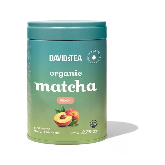 DAVIDsTEA Organic Peach Matcha Tin 2.29 oz