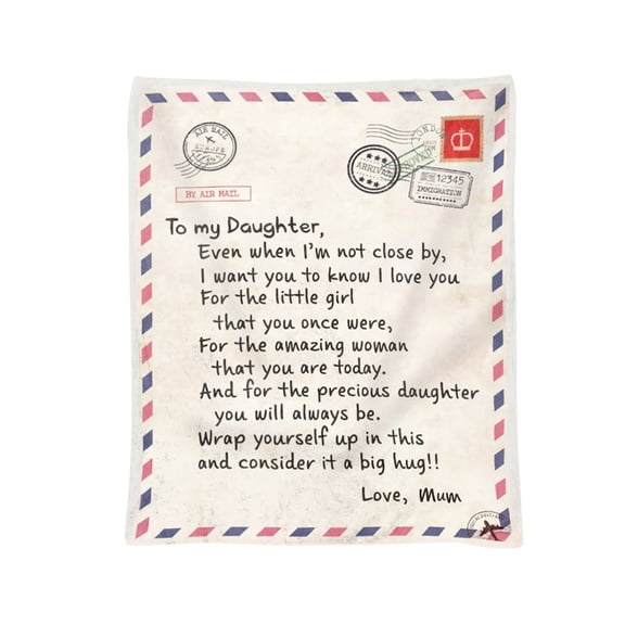 DAWANGGI Clearance Sale Premium Lightweight Anti-Static Throw for Full Size Bed Letter Blanket Christmas Holiday Gift Envelope Blanket for King Queen Twin Full Size Bed