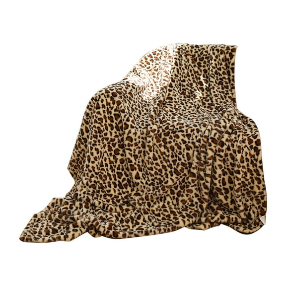 DAWANGGI Hot Sale Light Brown 50 X 60 IN Cozy Microfiber Blanket Plush Soft Cheetah Print Blankets, Leopard Throw Blanket Fleece Lightweight Fuzzy Warm Leopard Print Throw Blanket for Couch Bed Sofa