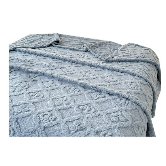 DAWANGGI Sales of Day Silver 27.5 X 39.3 IN 3D Checkered Bed Blanket Soft Warm Blankets for Lover Mom Father Friends Gifts, Washable Fuzzy Blanket for Baby, Soft Warm Cozy Coral Fleece Toddler
