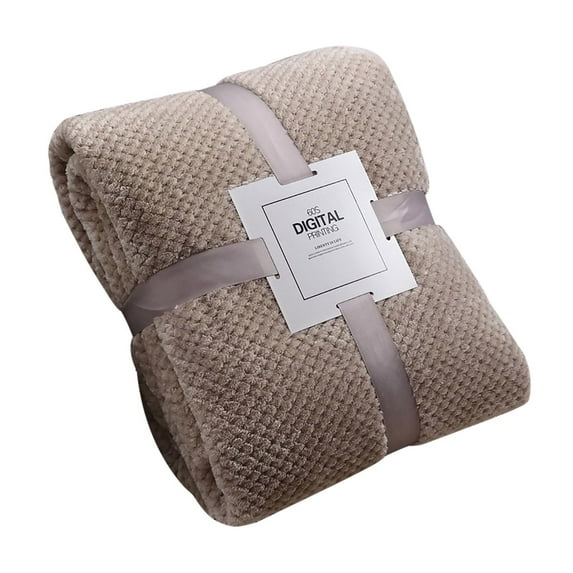 DAWANGGI Warehouse Clearance Blanket - Warm & Lightweight - Fluffy & Soft The New Coral Flannel Solid Color Office Lunch Break Blanket Coco for Couch, Bed, Sofa