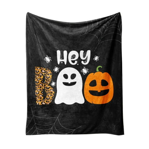 DAWANGGI Warehouse Clearance Halloween Throw Blanket Halloween Skull Ghost Pumpkin Demon Print Blanket Thin Velvet Polyester Perfect for Halloween Gift Giving (Children Or Adults)