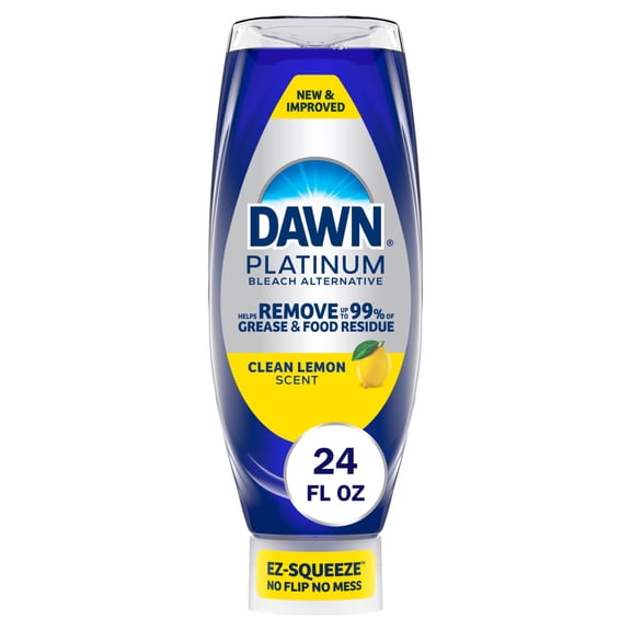 Dawn Platinum EZ Squueze Dish Soap Bleach Alternative Clean Lemon,