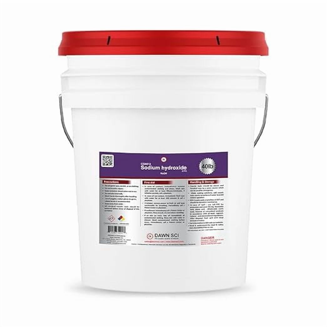 DAWN SCI Multi Purpose Sodium Hydroxide Pool Chemicals, 40 lbs