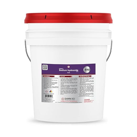 DAWN SCI Multi Purpose Sodium Hydroxide Pool Chemicals, 40 lbs