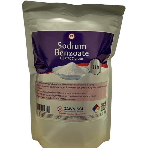 DAWN SCI Sodium Benzoate 99% USP/FCC Grade – 1 LB Preservative & Additive