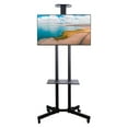 thumbnail image 1 of DAWOT Mobile TV Stand on Wheels for 32-65 Inch LCD LED Flat Panel Curved Screen TV  TV Cart with Height Adjustable Laptop Shelf and Top Tray Movable Portable Rolling Floor TV Stand, 1 of 7