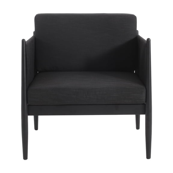 DAWSON Outdoor Club Chair Set of 2, Black Aluminum Patio Lounge Chairs for Backyard Garden Deck Poolside Leisure Use