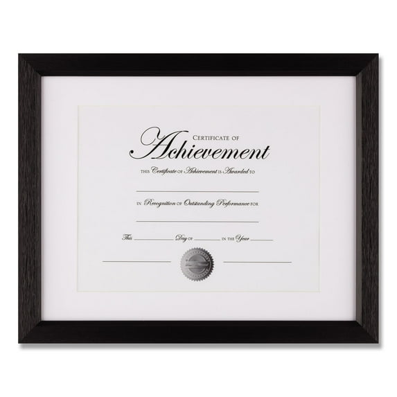 DAX Basics Texture Frame with Beveled Mat, 11 x 14, Black -DAXNDWT1114BT