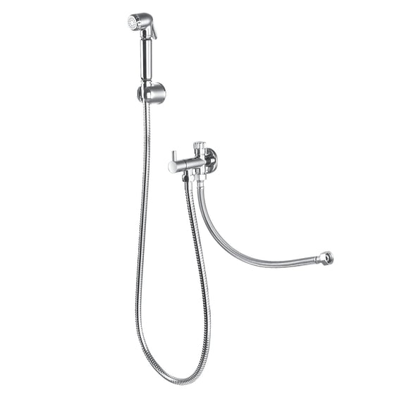 DAX Bidet Valve Spout Kit With Sprayer, Chrome