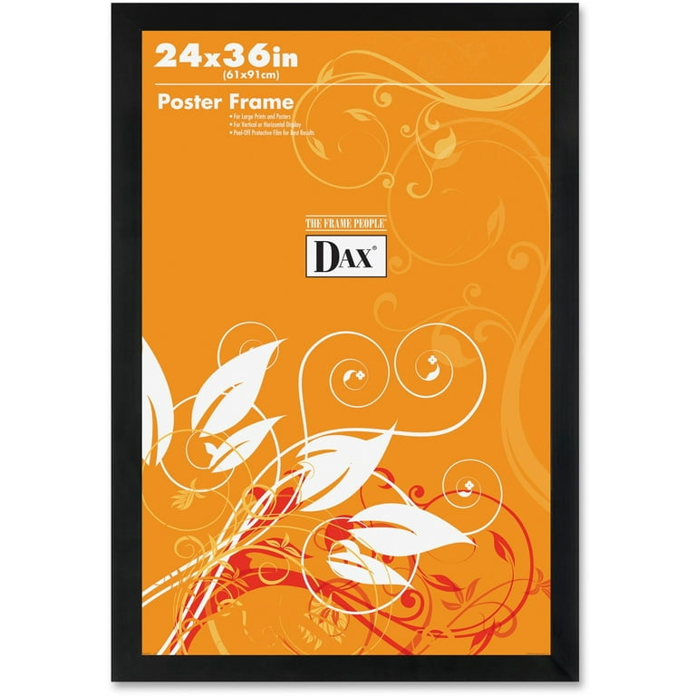 DAX Black Solid Wood Poster Frames with Plastic Window, Wide Profile, 24 x  36 - Walmart.com