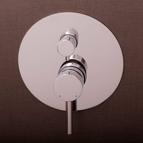 DAX Brass Concealed Round Shower Valve and Pressure Balance with Shutoff, Chrome