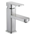 thumbnail image 1 of DAX Brass Single Handle Bathroom Faucet, Brushed Nickel, 1 of 4