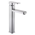 thumbnail image 1 of DAX Brass Single Handle Bathroom Faucet, Brushed Nickel, 1 of 4