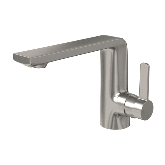 DAX Brass Single Handle Bathroom Faucet Spout, 16", Brushed Nickel