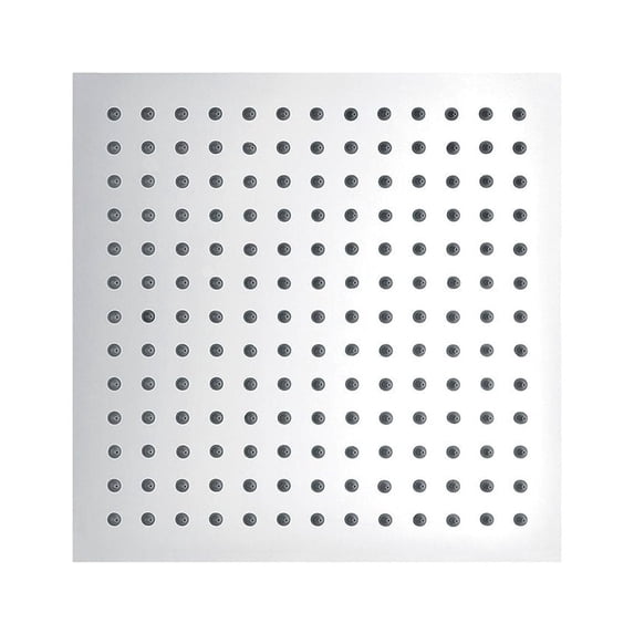 DAX Brass Square Rain Shower Head, 16", Chrome