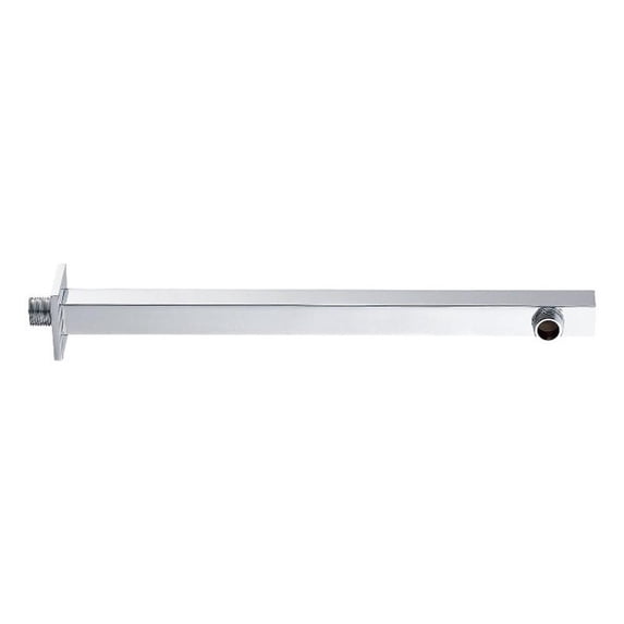 DAX Brass Square Shower Arm, 15", Brushed Nickel