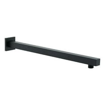 DAX Brass Square Shower Arm, 18", Matte Black
